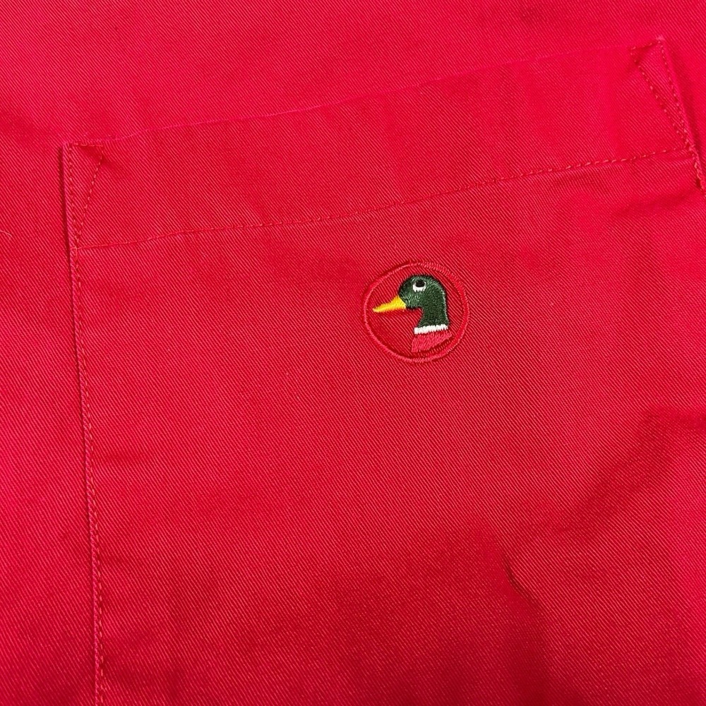 Duck Head XL Red Short Sleeve Button Down Shirt Wrinkle Resistant Prep Americana - Picture 6 of 6
